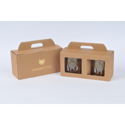GOLDEN FOX SZKLANKI DO WHISKY AMBER FIRE  DEER GOLD - 2 SZT