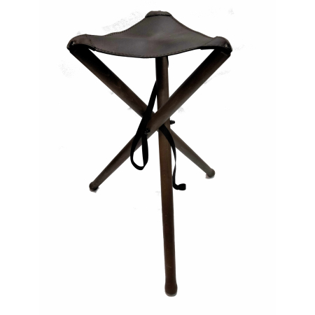 STOŁEK MYŚLIWSKI SIEDZISKO 90 KOLOR BRĄZOWY SKÓRA