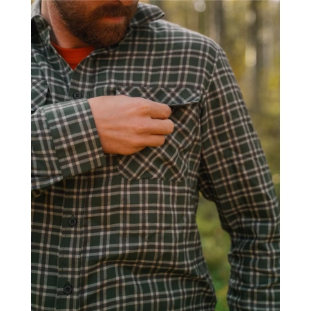 PINEWOOD KOSZULA LAPPLAND WOOL KOLOR      MOSSGREEN/L.KHAKI