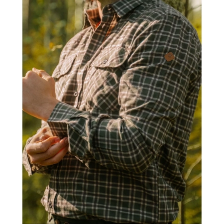 PINEWOOD KOSZULA LAPPLAND WOOL KOLOR      MOSSGREEN/L.KHAKI