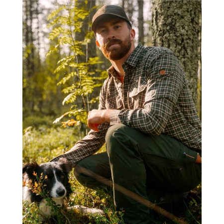 PINEWOOD KOSZULA LAPPLAND WOOL KOLOR      MOSSGREEN/L.KHAKI