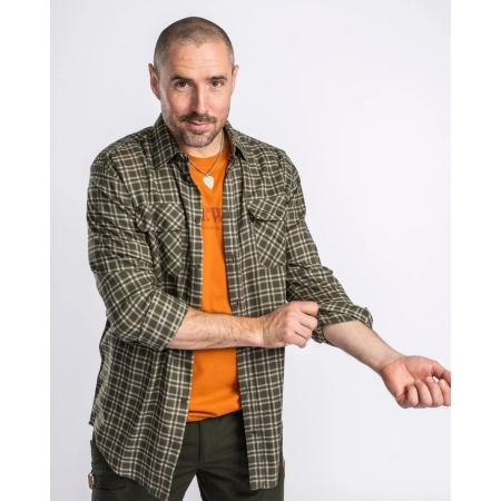 PINEWOOD KOSZULA LAPPLAND WOOL KOLOR      MOSSGREEN/L.KHAKI