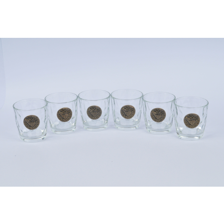 GOLDEN FOX SZKLANKI DO WHISKY DIAMOND     DEER GOLD - 6 SZT