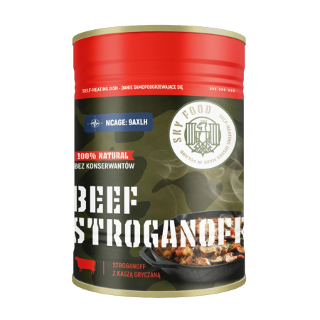 Danie samopodgrzewające SKY FOOD - BEEF STROGANOFF - Stroganoff z kaszą gryczaną 400g