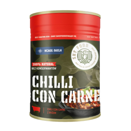 Danie samopodgrzewające SKY FOOD - CHILI CON CARNE - Chili con carne z ryżem 400g