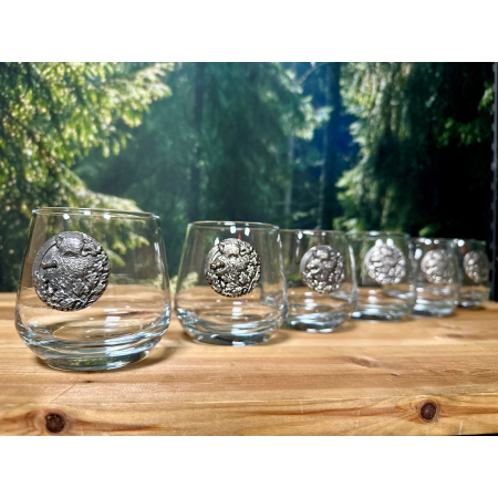 GOLDEN FOX SZKLANKI DO WHISKY LUNA WILD BOAR SILVER - 6 SZT