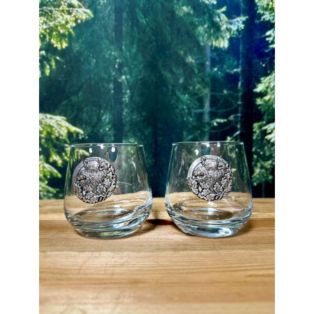 GOLDEN FOX SZKLANKI DO WHISKY LUNA WILD BOAR SILVER - 2 SZT