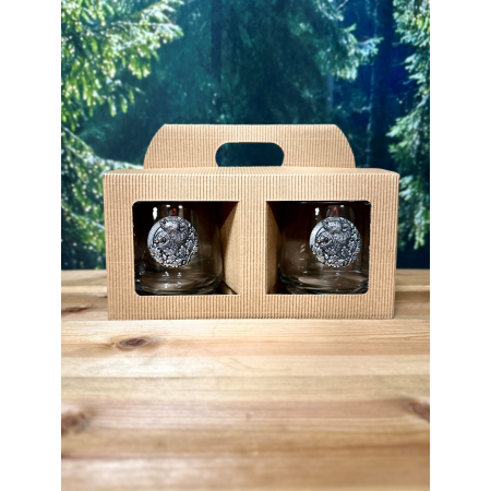 GOLDEN FOX SZKLANKI DO WHISKY LUNA WILD BOAR SILVER - 2 SZT