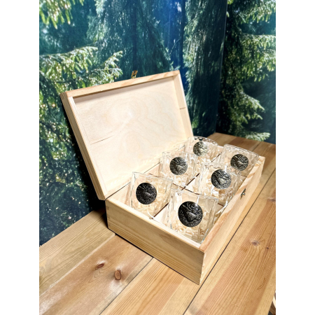 GOLDEN FOX SZKLANKI DO WHISKY DIAMOND DEER GOLD - 6 SZT W SKRZYNCE